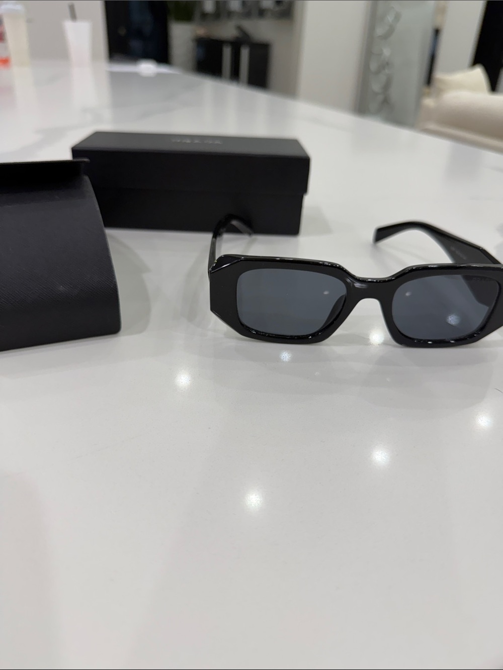 Black Rectangular Women’s Sunglasses - Classic Black